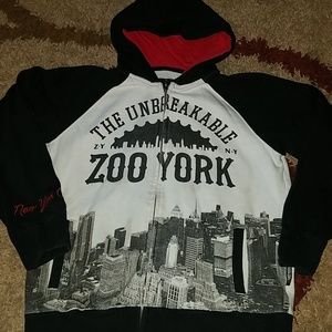 Zip up hooded sweatshirt